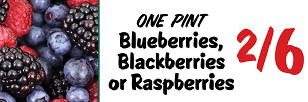 Blueberries, Blackberries, Raspberries